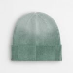 Beechfield B533 Dip Dye Beanie - Dusty Green Dip Dye | Custom Printed and Embroidered
