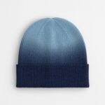 Beechfield B533 Dip Dye Beanie - Navy Dip Dye | Custom Printed and Embroidered