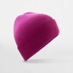 Beechfield B533 Dip Dye Beanie - Pink Dip Dye | Custom Printed and Embroidered