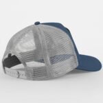 Beechfield B636 Appliqué Patch 5 Panel Trucker - Slate Blue/Light Grey | Custom Printed and Embroidered