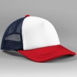 Beechfield B639 Retro 5 Panel Trucker - Navy/Red | Custom Printed and Embroidered