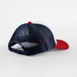 Beechfield B639 Retro 5 Panel Trucker - Navy/Red | Custom Printed and Embroidered
