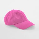 Beechfield B653B Junior Low Profile 6 Panel Dad Cap - True Pink | Custom Printed and Embroidered