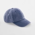 Beechfield B655B Junior Low Profile Vintage Cap - Vintage Denim | Custom Printed and Embroidered