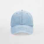 Beechfield B655B Junior Low Profile Vintage Cap - Vintage Light Blue | Custom Printed and Embroidered
