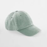 Beechfield B655B Junior Low Profile Vintage Cap - Vintage Sage Green | Custom Printed and Embroidered