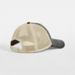 Beechfield B672 6 Panel Vintage Trucker - Vintage Black/Stone | Custom Printed and Embroidered