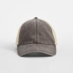 Beechfield B672 6 Panel Vintage Trucker - Vintage Brown/Stone | Custom Printed and Embroidered