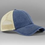 Beechfield B672 6 Panel Vintage Trucker - Vintage Denim/Stone | Custom Printed and Embroidered