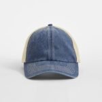 Beechfield B672 6 Panel Vintage Trucker - Vintage Denim/Stone | Custom Printed and Embroidered
