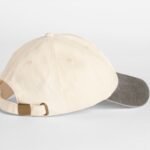 Beechfield B673 Contrast Peak Low Profile Vintage Cap - Natural/Vintage Brown | Custom Printed and Embroidered