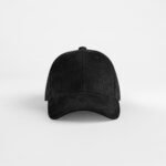 Beechfield B680 EarthAware® Organic Cord Baseball Cap - Black | Custom Printed and Embroidered