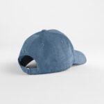 Beechfield B680 EarthAware® Organic Cord Baseball Cap - Slate Blue | Custom Printed and Embroidered