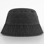 Beechfield B688 Vintage Bucket Hat - Vintage Black | Custom Printed and Embroidered