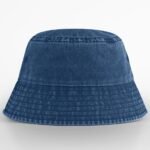 Beechfield B688 Vintage Bucket Hat - Vintage Denim | Custom Printed and Embroidered
