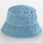 Beechfield B688 Vintage Bucket Hat - Vintage Light Denim | Custom Printed and Embroidered