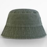 Beechfield B688 Vintage Bucket Hat - Vintage Olive | Custom Printed and Embroidered