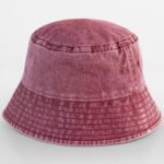 Beechfield B688 Vintage Bucket Hat - Vintage Red | Custom Printed and Embroidered
