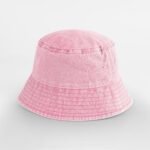 Beechfield B688B Junior Vintage Bucket Hat - Vintage Dusky Pink | Custom Printed and Embroidered