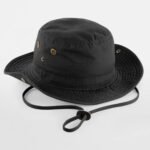 Beechfield B789 Outback Hat - Black | Custom Printed and Embroidered