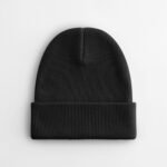 Beechfield B830N Organic Cotton Original Cuffed Beanie - Black | Custom Printed and Embroidered