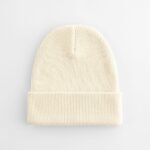 Beechfield B830N Organic Cotton Original Cuffed Beanie - Off White | Custom Printed and Embroidered