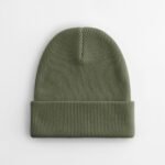 Beechfield B830N Organic Cotton Original Cuffed Beanie - Olive Green | Custom Printed and Embroidered