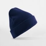 Beechfield B830N Organic Cotton Original Cuffed Beanie - Oxford Navy | Custom Printed and Embroidered