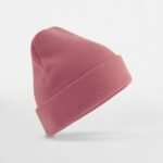 Beechfield B830N Organic Cotton Original Cuffed Beanie - Rose | Custom Printed and Embroidered