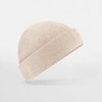 Beechfield B832N Organic Cotton Fisherman Beanie - Almond | Custom Printed and Embroidered
