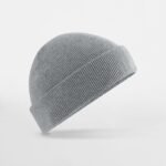 Beechfield B832N Organic Cotton Fisherman Beanie - Ash Grey | Custom Printed and Embroidered
