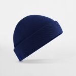 Beechfield B832N Organic Cotton Fisherman Beanie - Oxford Navy | Custom Printed and Embroidered