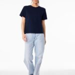 Bella BE6110 Women's Heavy Boxy Tee - Navy | Custom Printed and Embroidered