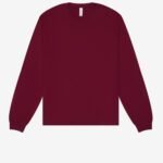 Bella CA3511 Unisex Heavy Boxy Long Sleeve Tee - Maroon | Custom Printed and Embroidered