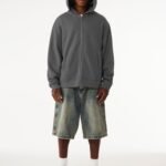 Bella CA4739 Unisex Heavy Full Zip Hoodie - Asphalt | Custom Printed and Embroidered