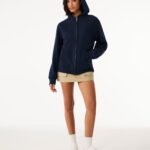 Bella CA4739 Unisex Heavy Full Zip Hoodie - Navy | Custom Printed and Embroidered