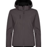 Clique CQ0200917 Ladies Classic Softshell Hoody - Dark Grey | Custom Printed and Embroidered