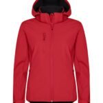 Clique CQ0200917 Ladies Classic Softshell Hoody - Red | Custom Printed and Embroidered