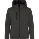 Clique CQ020953 Ladies Padded Softshell Hoody - Dark Grey | Custom Printed and Embroidered