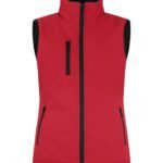 Clique CQ020959 Ladies Padded Softshell Vest - Red | Custom Printed and Embroidered
