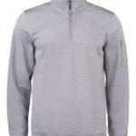 Clique CQ021013 Basic Active Half Zip - Grey Melange | Custom Printed and Embroidered