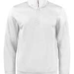 Clique CQ021013 Basic Active Half Zip - White | Custom Printed and Embroidered