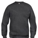 Clique CQ021030 Basic Roundneck Sweatshirt - Anthracite Melange | Custom Printed and Embroidered