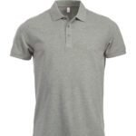 Clique CQ028244 Short Sleeve Classic Lincoln - Grey Melange | Custom Printed and Embroidered