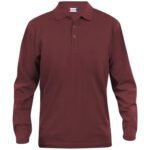 Clique CQ028245 Long Sleeve Classic Lincoln - Burgundy | Custom Printed and Embroidered