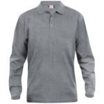 Clique CQ028245 Long Sleeve Classic Lincoln - Grey Melange | Custom Printed and Embroidered