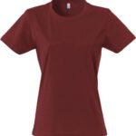 Clique CQ029031 Ladies Basic T - Burgundy | Custom Printed and Embroidered