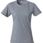 Clique CQ029031 Ladies Basic T - Grey Melange | Custom Printed and Embroidered