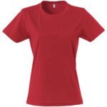 Clique CQ029031 Ladies Basic T - Red | Custom Printed and Embroidered