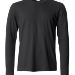 Clique CQ029033 Basic Long Sleeve T - Black | Custom Printed and Embroidered